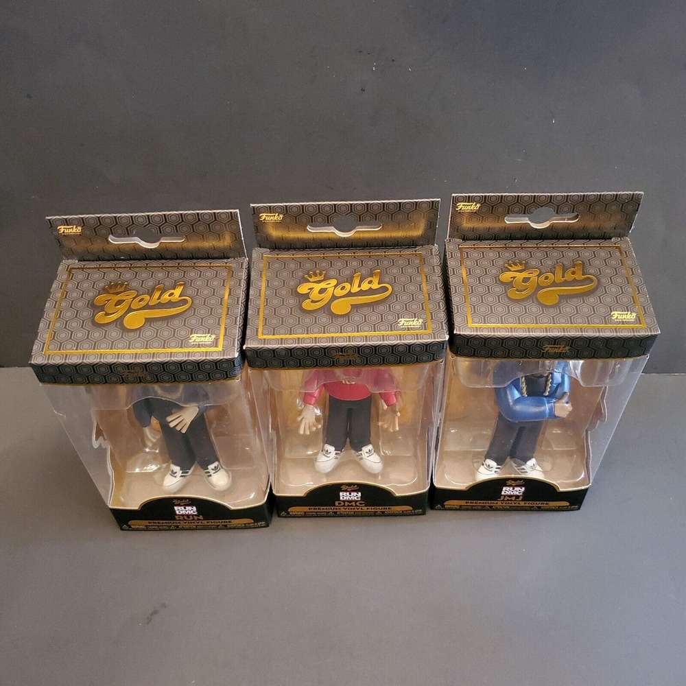 Funko Gold Run DMC Full Set 5" Collectible Figure NEW 3 pack JMJ Run & DMC - Picture 6 of 7